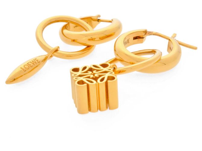 Loewe Anagram Asymmetrical Drop Earrings - view 2