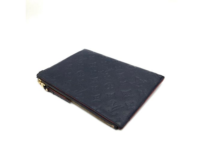 Pochette Melanie MM de Louis Vuitton Rouge Bleu Marine - vue 3