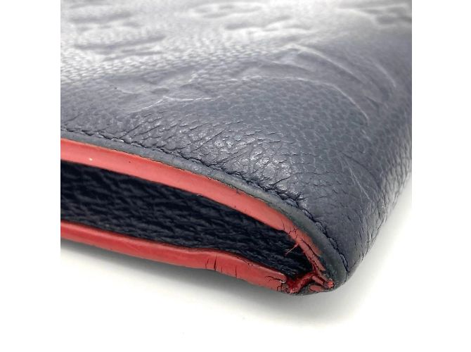 Pochette Melanie MM de Louis Vuitton Rouge Bleu Marine - vue 6