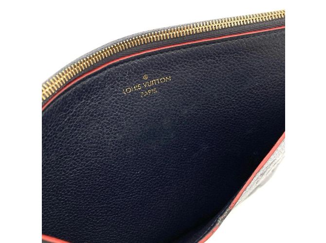 Pochette Melanie MM de Louis Vuitton Rouge Bleu Marine - vue 7
