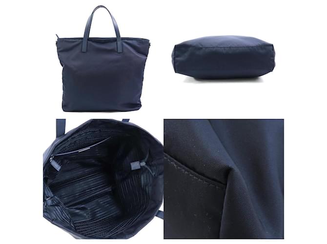 Borsa a mano e borsa a spalla Prada blu navy - vista 3