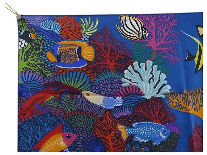 Hermès NUEVO BUFANDA HERMES BAJO LAS OLAS ALICE SHIRLEY 90 SEDA Multicolor - vista 2