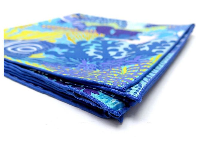 Hermès NEU RARER HERMES SCHAL UNTER DEN WELLEN ALICE SHIRLEY BLAUSEIDEN BOX - Ansicht 11