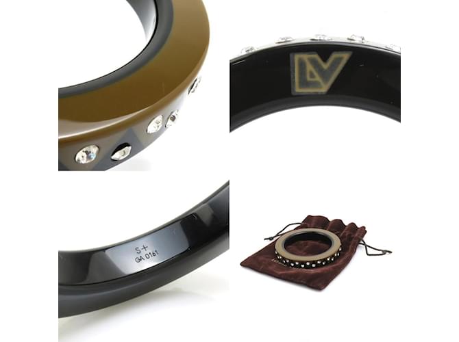 Bracciale in plastica nera e marrone Louis Vuitton Nero - vista 5