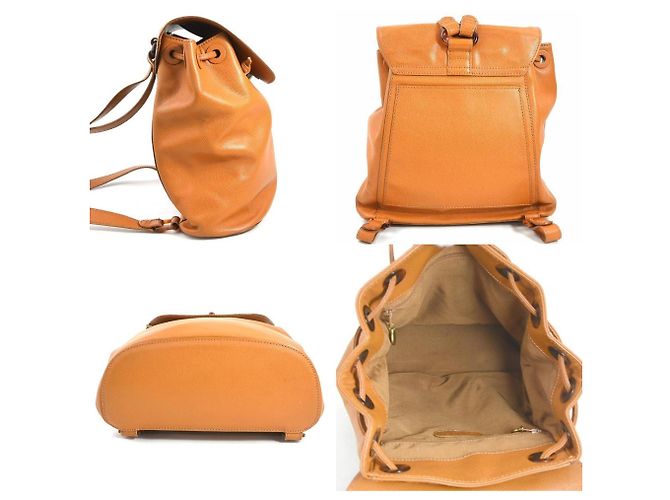 Chanel Coco Mark Leather Backpack Brown - view 2