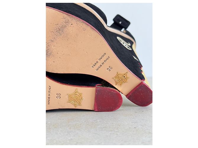 Sandali Two-Faced di Charlotte Olympia Nero D'oro - vista 8