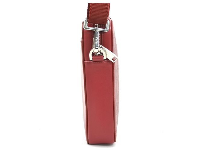 Borsa a spalla in pelle rossa Christian Dior Rosso - vista 2