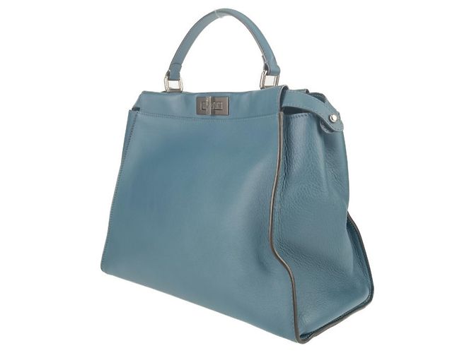Fendi Peekaboo Große Tote-Tasche Blau - Ansicht 2