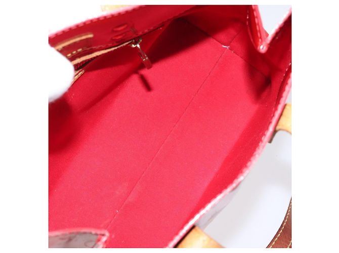 LOUIS VUITTON Monogram Vernis Reade PM Borsa a Mano Rossa M91088 LV Auth 120043 Rosso - vista 11