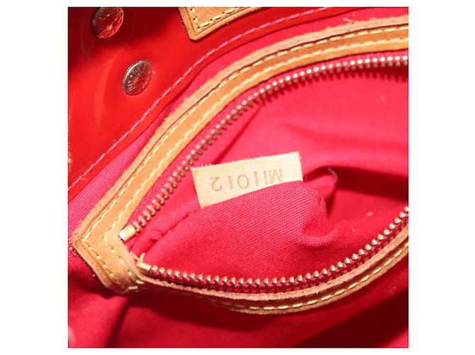 LOUIS VUITTON Monogram Vernis Reade PM Borsa a Mano Rossa M91088 LV Auth 120043 Rosso - vista 12