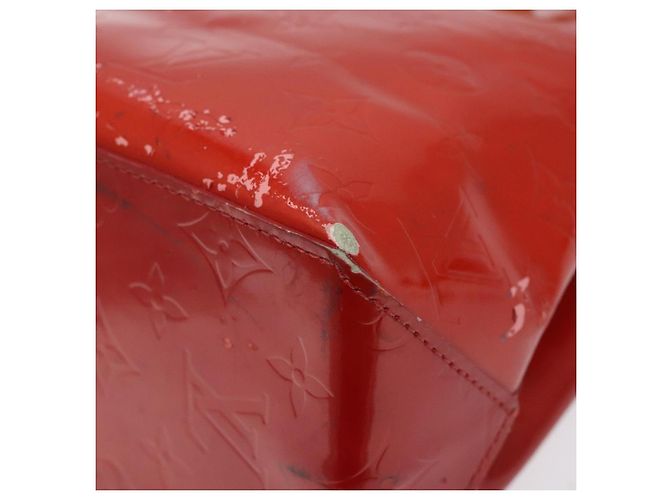LOUIS VUITTON Monogram Vernis Reade PM Borsa a Mano Rossa M91088 LV Auth 120043 Rosso - vista 16