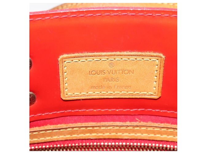 LOUIS VUITTON Monogram Vernis Reade PM Borsa a Mano Rossa M91088 LV Auth 120043 Rosso - vista 17