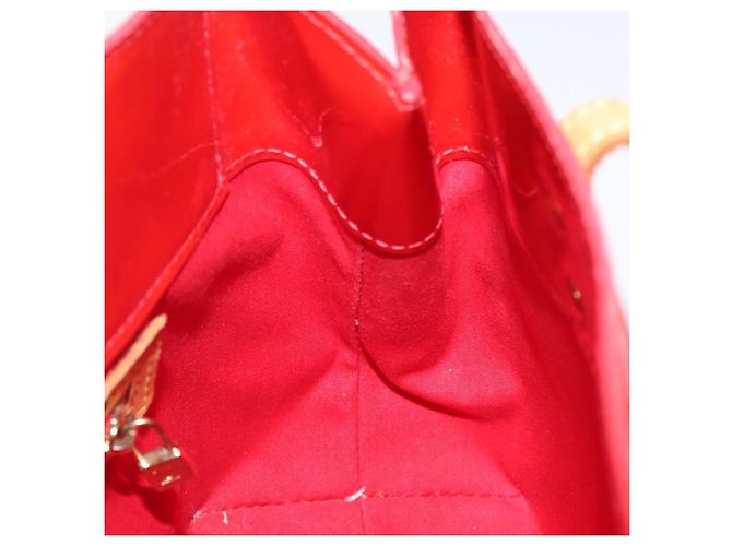 LOUIS VUITTON Monogram Vernis Reade PM Borsa a Mano Rossa M91088 LV Auth 120043 Rosso - vista 18