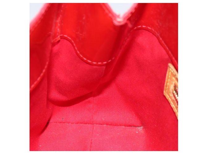 LOUIS VUITTON Monogram Vernis Reade PM Borsa a Mano Rossa M91088 LV Auth 120043 Rosso - vista 19