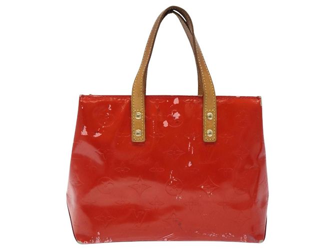 LOUIS VUITTON Monogram Vernis Reade PM Borsa a Mano Rossa M91088 LV Auth 120043 Rosso - vista 2
