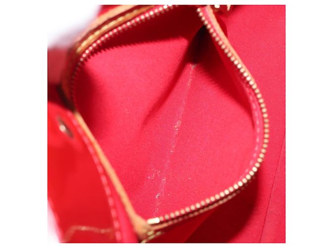 LOUIS VUITTON Monogram Vernis Reade PM Borsa a Mano Rossa M91088 LV Auth 120043 Rosso - vista 20