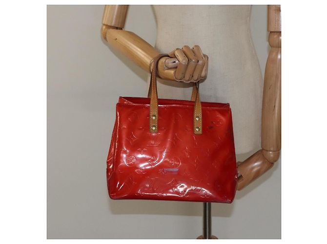 LOUIS VUITTON Monogram Vernis Reade PM Borsa a Mano Rossa M91088 LV Auth 120043 Rosso - vista 21