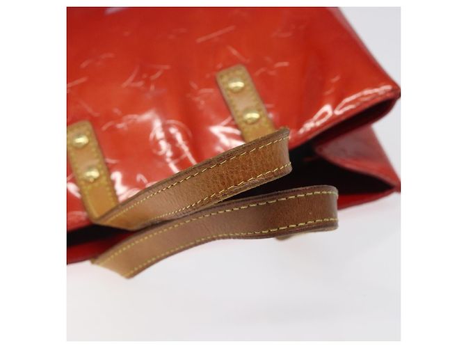 LOUIS VUITTON Monogram Vernis Reade PM Borsa a Mano Rossa M91088 LV Auth 120043 Rosso - vista 7