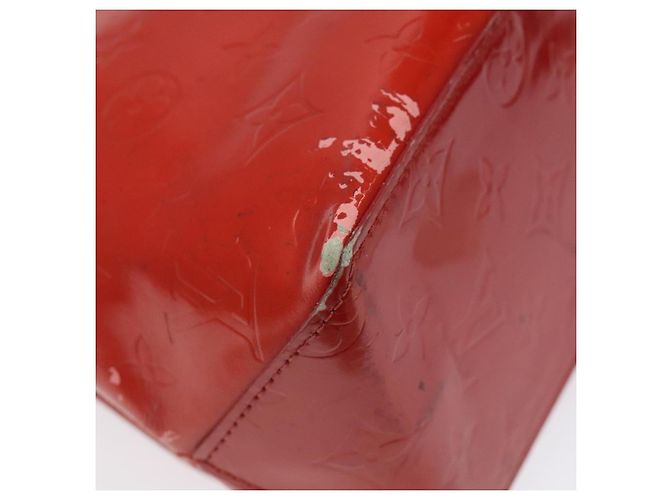 LOUIS VUITTON Monogram Vernis Reade PM Borsa a Mano Rossa M91088 LV Auth 120043 Rosso - vista 9