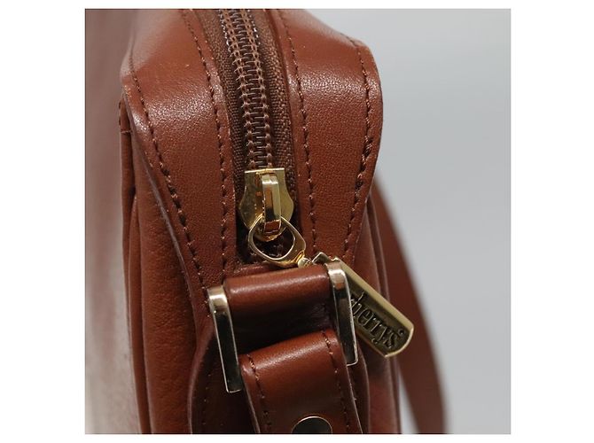 Autre Marque Borsa a Spalla Burberrys in Pelle Marrone Oro Auth ep8702 D'oro - vista 10