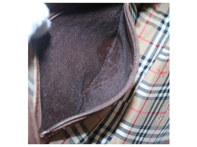 Autre Marque Borsa a Spalla Burberrys in Pelle Marrone Oro Auth ep8702 D'oro - vista 12