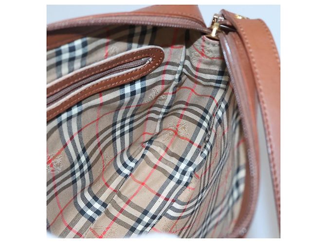 Autre Marque Borsa a Spalla Burberrys in Pelle Marrone Oro Auth ep8702 D'oro - vista 17