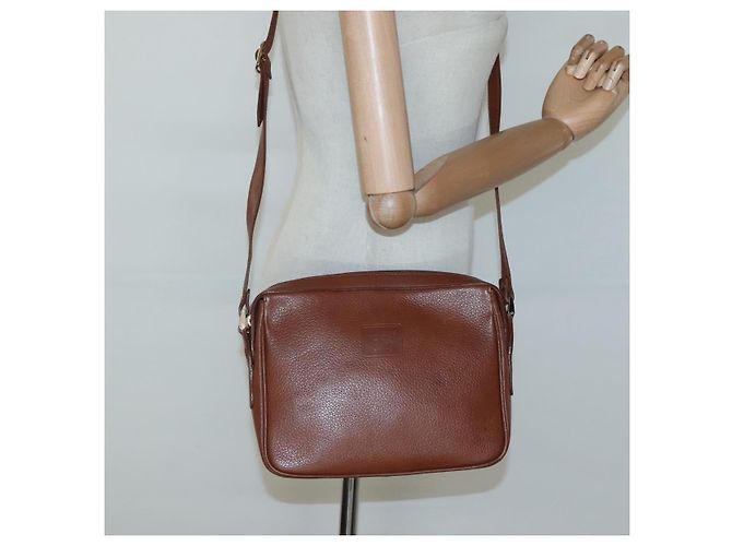 Autre Marque Borsa a Spalla Burberrys in Pelle Marrone Oro Auth ep8702 D'oro - vista 19