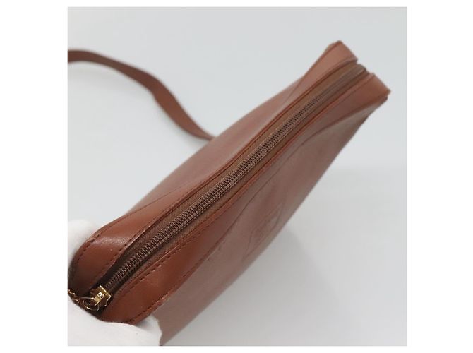 Autre Marque Borsa a Spalla Burberrys in Pelle Marrone Oro Auth ep8702 D'oro - vista 6