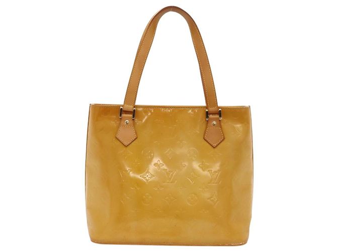 LOUIS VUITTON Monogram Vernis Borsa a Mano Houston Beige M91004 LV Auth 116324 - vista 13