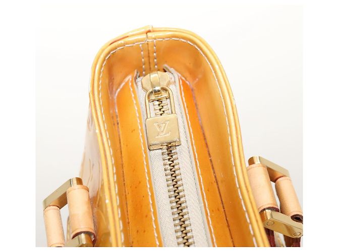 LOUIS VUITTON Monogram Vernis Borsa a Mano Houston Beige M91004 LV Auth 116324 - vista 17