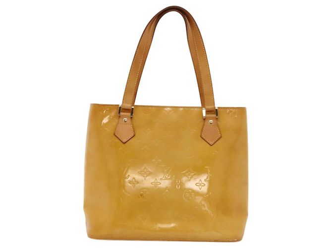 LOUIS VUITTON Monogram Vernis Borsa a Mano Houston Beige M91004 LV Auth 116324 - vista 2