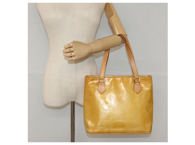 LOUIS VUITTON Monogram Vernis Borsa a Mano Houston Beige M91004 LV Auth 116324 - vista 23