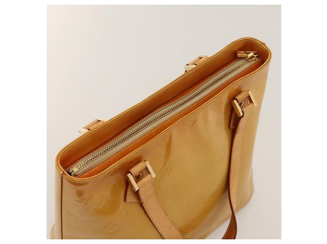 LOUIS VUITTON Monogram Vernis Borsa a Mano Houston Beige M91004 LV Auth 116324 - vista 6