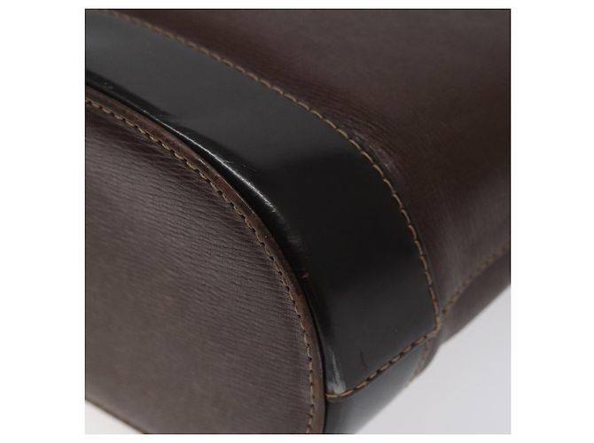 Borsa a mano BURBERRY in pelle marrone scuro con oro Auth BA1359 D'oro - vista 9