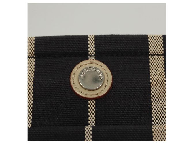 Bolso de Hombro Burberry de Lona Azul Marino Plata Auténtico ti2969 - vista 10