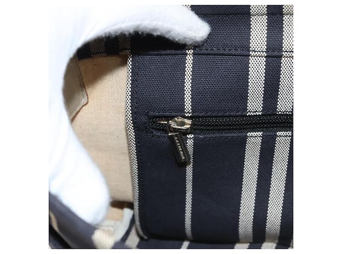 Bolso de Hombro Burberry de Lona Azul Marino Plata Auténtico ti2969 - vista 20
