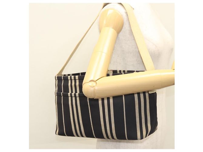 Bolso de Hombro Burberry de Lona Azul Marino Plata Auténtico ti2969 - vista 22