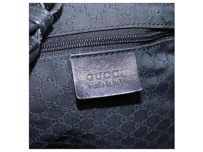 Borsa a spalla GUCCI Web Sherry Line in denim nero rosso verde 73884 Auth am8160 - vista 18