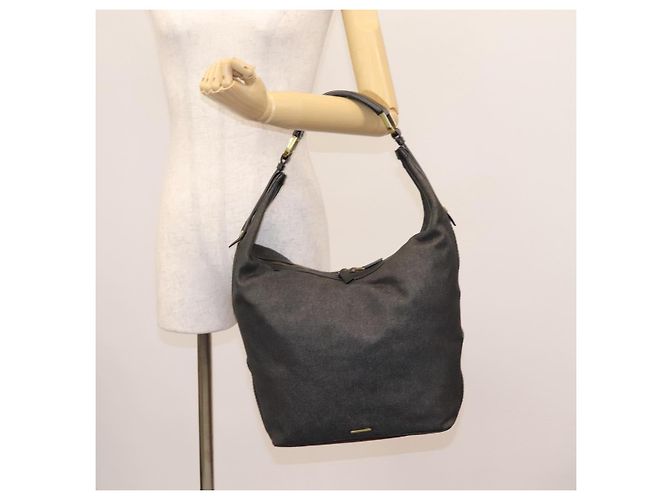 Borsa a spalla GUCCI Web Sherry Line in denim nero rosso verde 73884 Auth am8160 - vista 23
