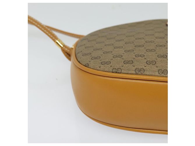 Gucci Borsa a Spalla Micro GG Supreme PVC Marrone Oro 007 084 0094 Auth BA1504 D'oro - vista 14