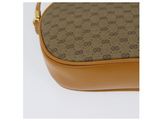 Gucci Borsa a Spalla Micro GG Supreme PVC Marrone Oro 007 084 0094 Auth BA1504 D'oro - vista 16