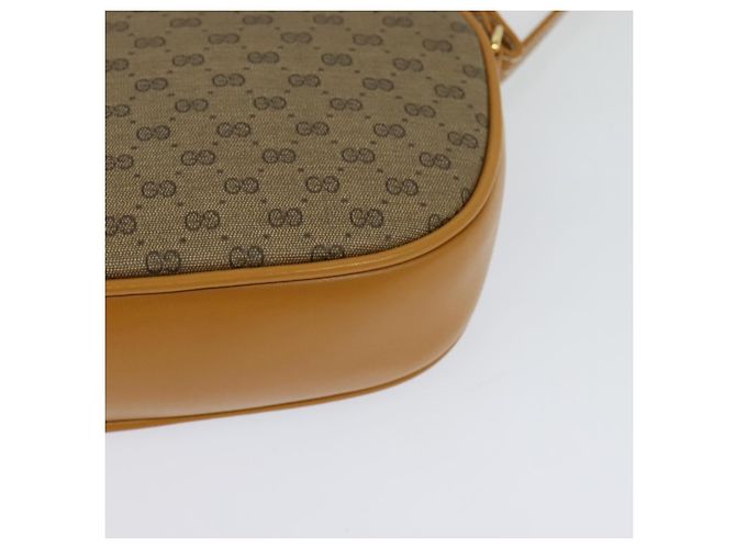 Gucci Borsa a Spalla Micro GG Supreme PVC Marrone Oro 007 084 0094 Auth BA1504 D'oro - vista 17