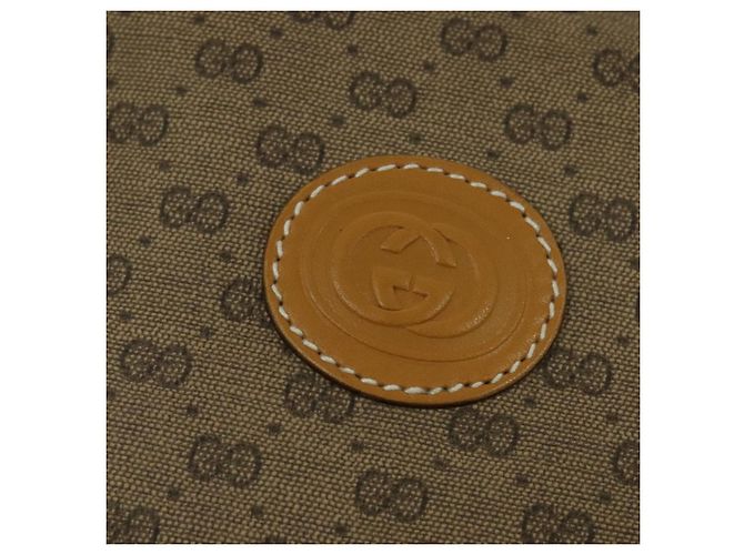 Gucci Borsa a Spalla Micro GG Supreme PVC Marrone Oro 007 084 0094 Auth BA1504 D'oro - vista 18
