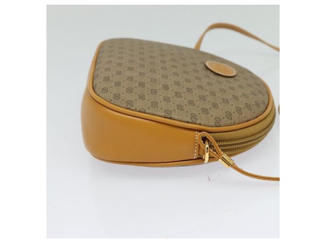 Gucci Borsa a Spalla Micro GG Supreme PVC Marrone Oro 007 084 0094 Auth BA1504 D'oro - vista 4