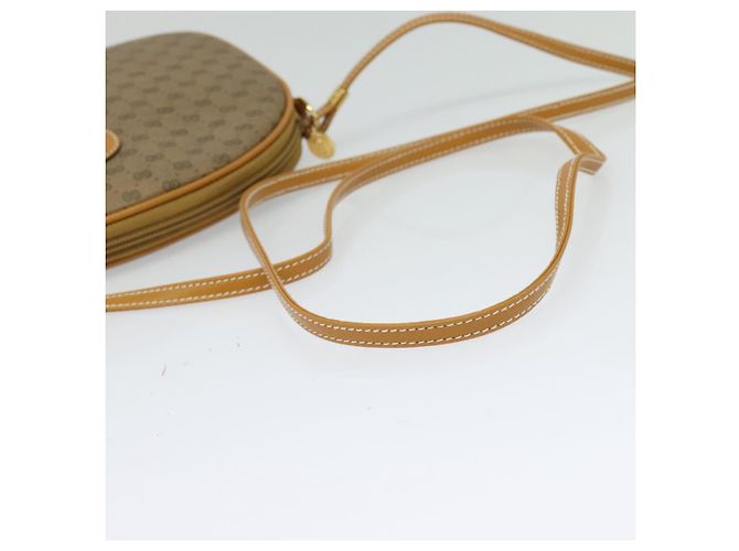 Gucci Borsa a Spalla Micro GG Supreme PVC Marrone Oro 007 084 0094 Auth BA1504 D'oro - vista 7
