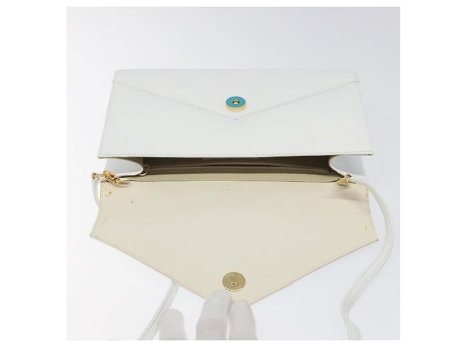Borsa a Spalla GIVENCHY in Pelle Bianca e Oro Auth BA1138 Bianco D'oro - vista 10