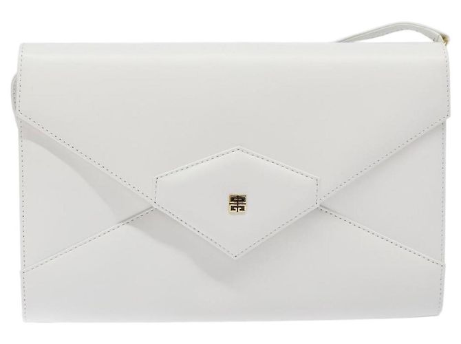 Borsa a Spalla GIVENCHY in Pelle Bianca e Oro Auth BA1138 Bianco D'oro - vista 13