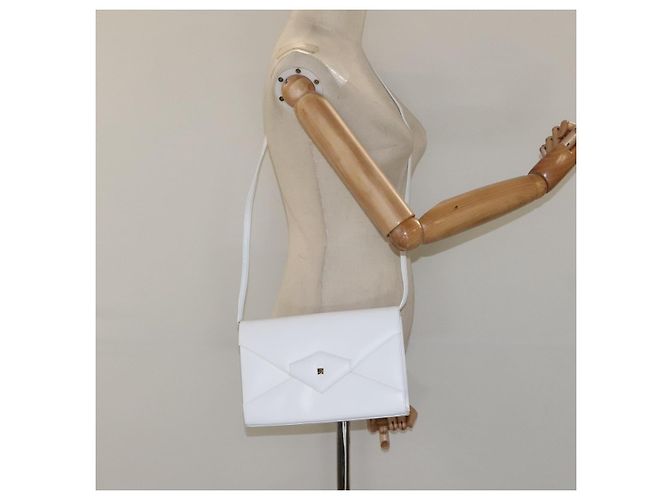 Borsa a Spalla GIVENCHY in Pelle Bianca e Oro Auth BA1138 Bianco D'oro - vista 22