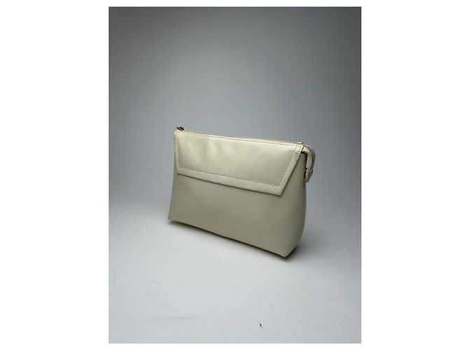 Clutch in pelle vintage Loewe Madrid bianca Bianco - vista 10