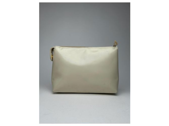 Clutch in pelle vintage Loewe Madrid bianca Bianco - vista 2